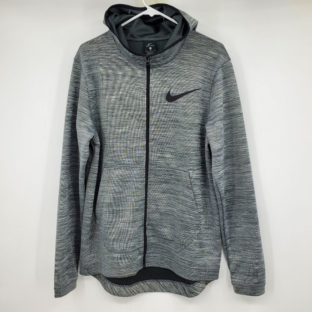 Nike Spotlight Men's Full Zip Heather Grey Zip Up Sweatshirt Jacket Medium